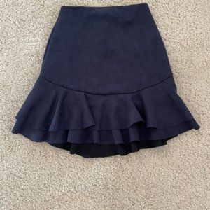 Suade Navy Skirt